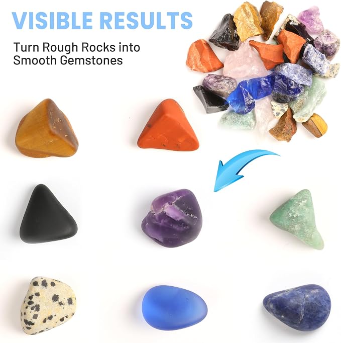 Flooyes Rock Tumbler Kit with Noise-Reduction Cover - Image 3