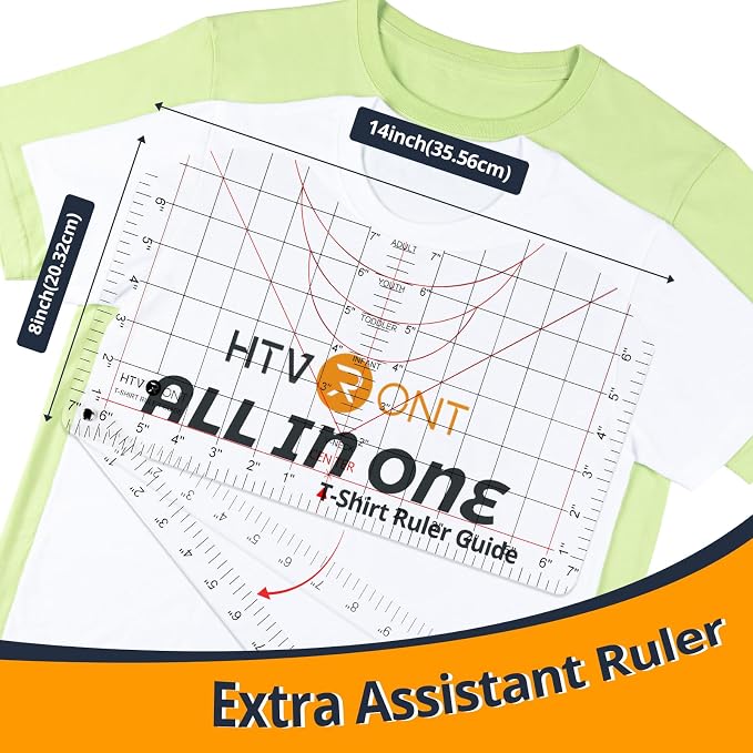 HTVRONT Tshirt Ruler Set for Heat Press, Vinyl Alignment, Center Design | For - Image 4