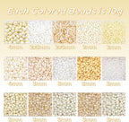 15 Color Glass Seed Tube Bugle Beads Bracelet Jewelry Making Kit, small - Image 2