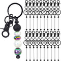 80 Pcs Beadable Keychains Bulk Kit – DIY Keychain Making Supplies by DNLEGULI