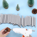 72 Pack 0.43x4 Metallic Silver Hot Glue Sticks Bulk, Hot Melt Glue Sticks - Image 6