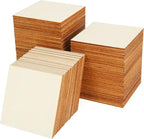 100 Pieces 3x3 Inch Wood Squares Unfinished Basswood Plywood Wooden Sheets 1/8 by ZOFORTY