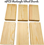 6PCS Rectangle Wood Boards Unfinished Wood Blocks - Image 2