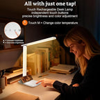 LED Portable Bright Rechargeable Desk Lamp, 4000mah Dimmable Touch Battery - Image 6