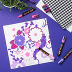 POSCA Canvas Paint by Number Kit, Lilac Dream - Image 6