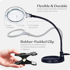 Brightech LightView Pro Flex 2 in 1 Magnifying Desk Lamp, 2.25x Light Magnifier - Image 5
