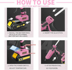100W Cordless Glue Gun for Dewalt 20V MAX Battery- 20 Full Size Glue Sticks | - Image 6