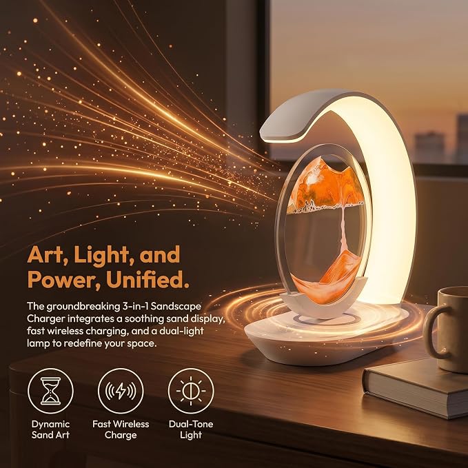 3-in-1 Moving Sand Art Desk Lamp - Image 3