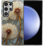 for Samsung Galaxy S24 Ultra Case, Dandelion Stained Glass Pattern Glossy 2 in by Teonvpu
