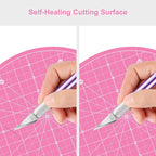 Headley Tools 10"x10" Round Rotating Cutting Mat, Self Healing Mat - Image 5