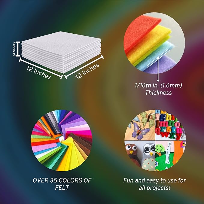 FabricLA Acrylic Felt Sheets for Crafts - Image 3