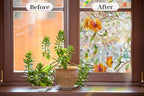Window Privacy Film Stained Glass Window Film Static Cling Suncatcher UV - Image 9