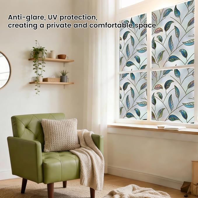DKTIE Window Privacy Film Frosted Glass Static Cling UV Sun Blocking Heat - Image 5