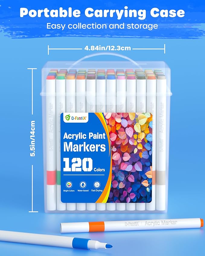 D-FantiX 120 Colors Acrylic Paint Markers - Image 4
