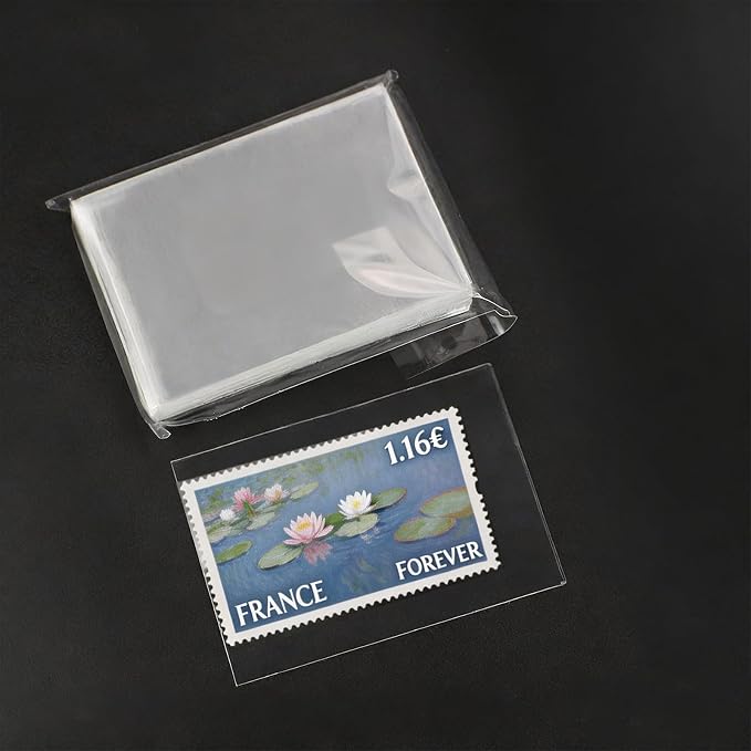 800Pcs 8 Sizes OPP Stamp Protection Bags, Stamp Collecting Supplies, Philatelic - Image 6