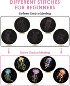 TINDTOP 5 Pack Embroidery Kit for Adult, Embroidery DIY Starter Kit | for - Image 3