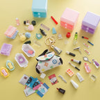 72Pcs Dollhouse Mini Jewelry Storage Case Handbag Towel Cosmetic Set Bathroom - Image 9