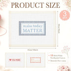 Moukeren 3 Pieces 10 x 8 Inch Bound Needlepoint Canvas, Pre Printed 18 Mesh - Image 2