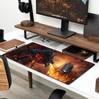 Japanese Desk Mat Dragon Castle Desk Pad Game Aesthetic Mouse Pad Large Gaming - Image 3