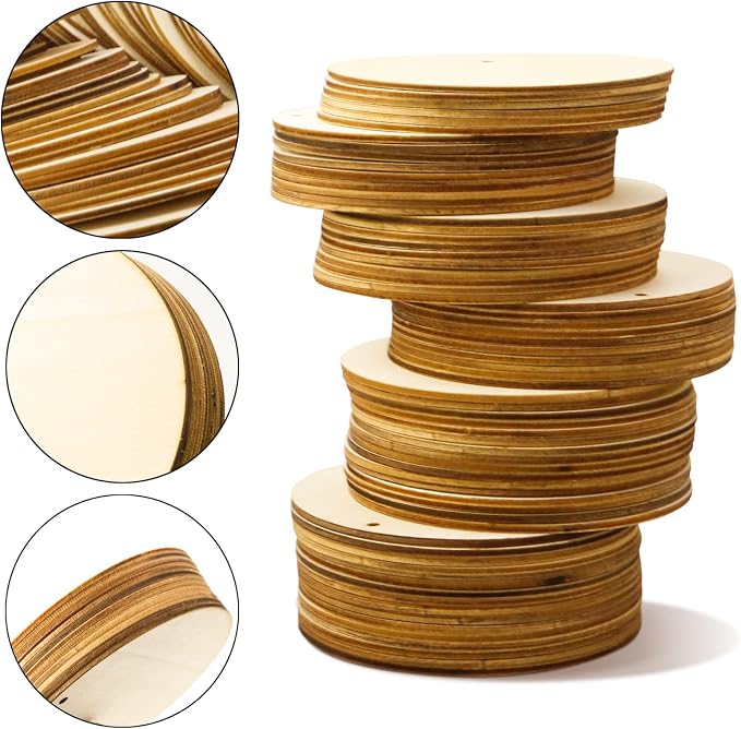 FSWCCK 100 PCS 4 Inch Wood Circles - Image 3