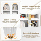 Display Cabinet with Glass Door, Metal Curio Cabinet Multi-Purpose Display Case - Image 4