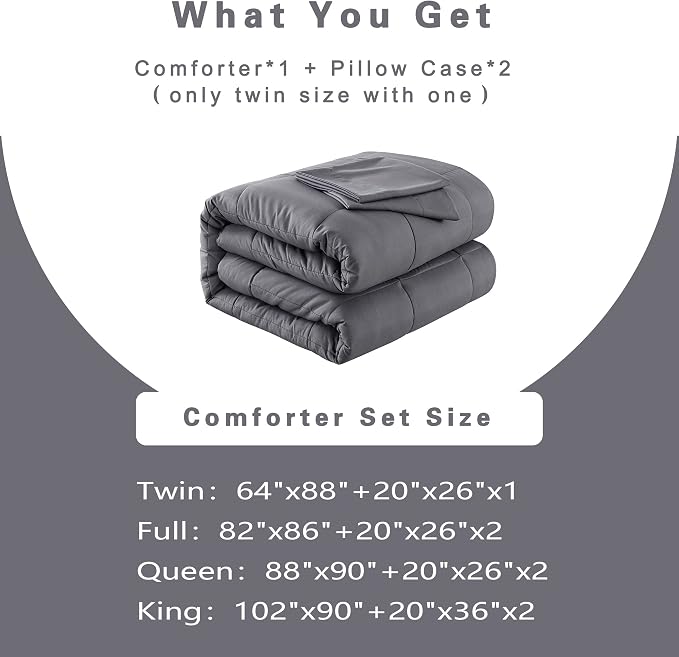 DOWNCOOL Queen Comforter Set -All Season Bedding Comforters Sets - Image 6