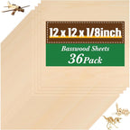 Riakrum Basswood Sheets Plywood Board Unfinished Wood Boards by Riakrum