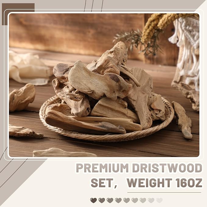 32oz Driftwood for Crafts and Decor, Mixed Size Driftwood Pieces Large Drift - Image 6