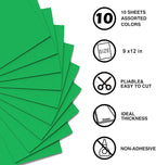 MEARCOOH Green Foam Sheets Crafts 9x12 Inch 2mm Eva Color Craft Foam Paper - Image 2