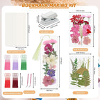 438 Pcs Dried Flower Bookmark Making Kit, DIY Craft Gift | Pressed flower craft - Image 3