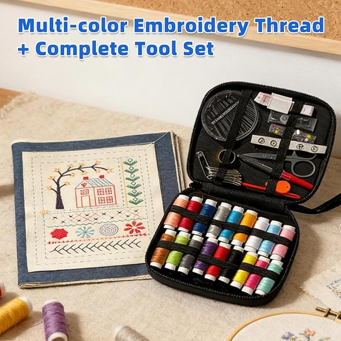 Nyrvexa 2026 New Embroidery Stitch Book Kit, Portable All Scenario Embroidery - Image 5