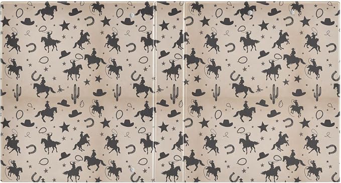 Cowboy Desert Round Ring Binders 1.5 Inch Cactus Skull Horse 3 Ring Clipboard - Image 2