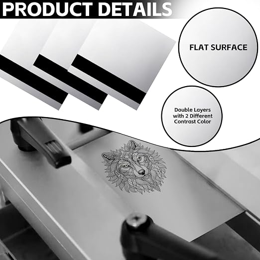5PCS Laser Engraving Double Color ABS Plastic Sheet, Two-Tone Laserable - Image 4