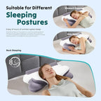 DUMOS Cervical Neck Pillow for Sleeping, Cooling Ergonomic Memory Foam Pillow - Image 7