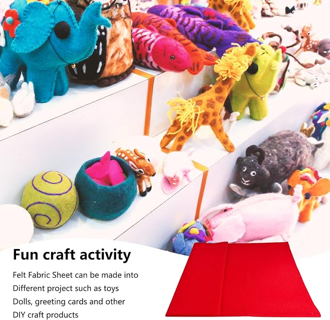 Jtnohx Color Felt, 1 Square Yard Felt Fabric, 1.4mm Thickness Flexible Craft - Image 7