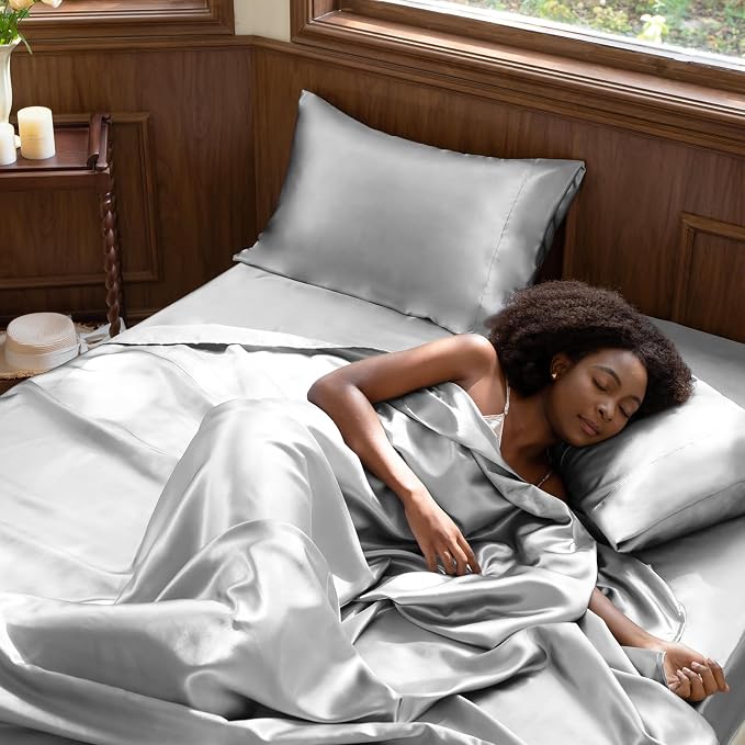 CozyLux Satin Sheets Full Size Sheets - Image 2
