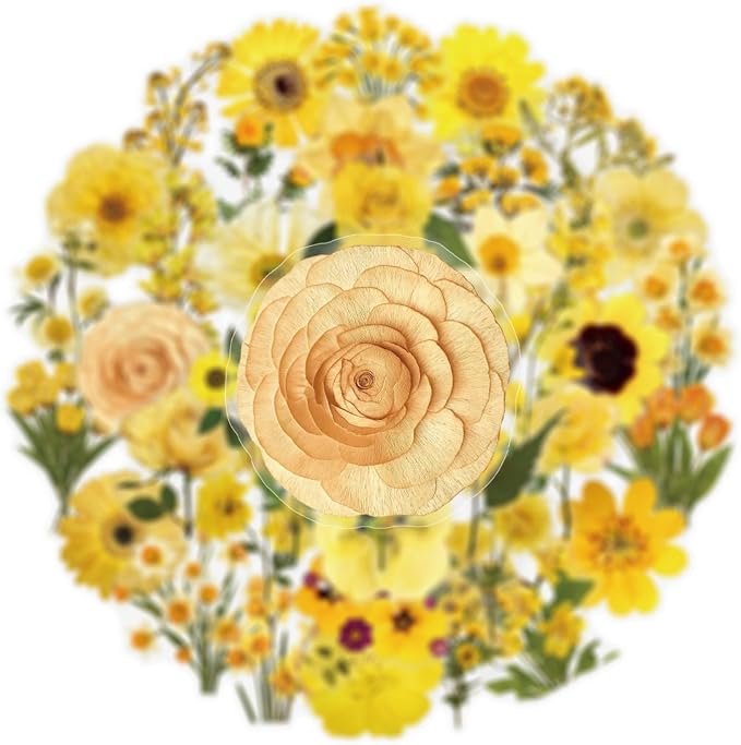 Aesthetic Flowers Stickers Transparent Flora Scrapbook Stickers | Transparent & - Image 2