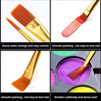 AROIC Paint Brush Set, 10 Pack 100 Pcs Acrylic Paint Brushes Artist Paint - Image 7