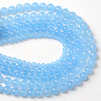 4mm 90pcs Blue Natural Chalcedony Aquamarines Stone Beads - Image 3