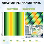 Tintnut Rainbow Permanent Vinyl 8 Pcs12x10in Orange Green Yellow Gradient | - Image 2