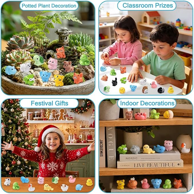DIYDEC 85pcs Mini Resin Animal, Miniature Figures to Hide Little Tiny Resin - Image 7