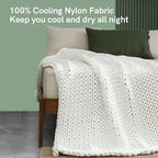 YnM Cooling Weighted Blanket, Handmade Chunky Yarn Knitted Design, Temperature - Image 4