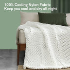 YnM Cooling Weighted Blanket, Handmade Chunky Yarn Knitted Design, Temperature - Image 4