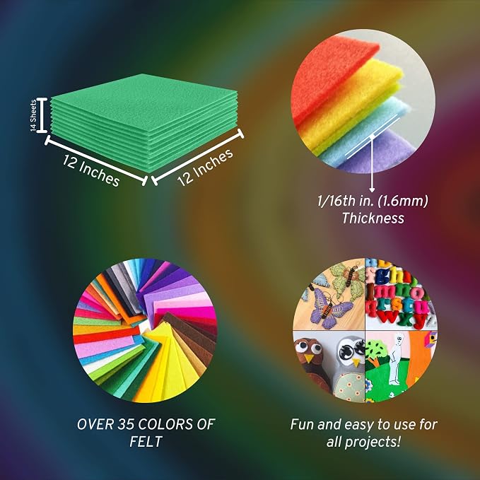 FabricLA Acrylic Felt Sheets for Crafts - Image 3