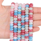 Songxi 5x8mm Natural Mixed Color Stone Rondelle Beads, Gemstone by SongXi