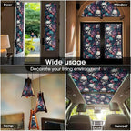 REDAMANCY Gothic Purple Flowers Skull Window Film Decorative Double-Side - Image 5
