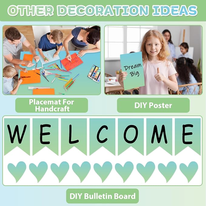 Qyeahkj 17.7in x 20ft Bulletin Board Paper Roll Bulletin Board Background Paper - Image 4
