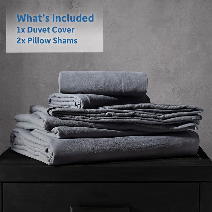 Nestl Dark Grey Duvet Cover Full Size - Image 9
