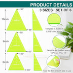 Kigley 3 Set Tall Triangle Rulers - Image 2