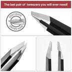Tweezers for Women Facial Hair, Precision Slant Eyebrow Tweezers, Sharp Plucker - Image 3